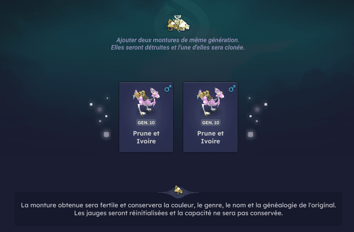 Illustration du clonage de montures